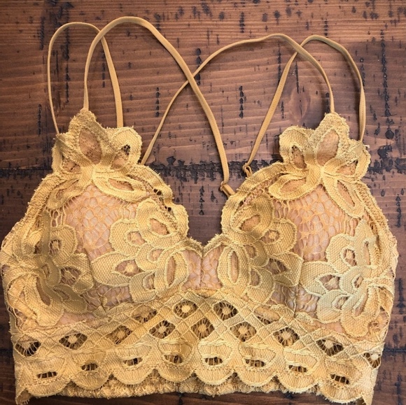 Wishlist Other - Mustard Yellow Lacey Bralette